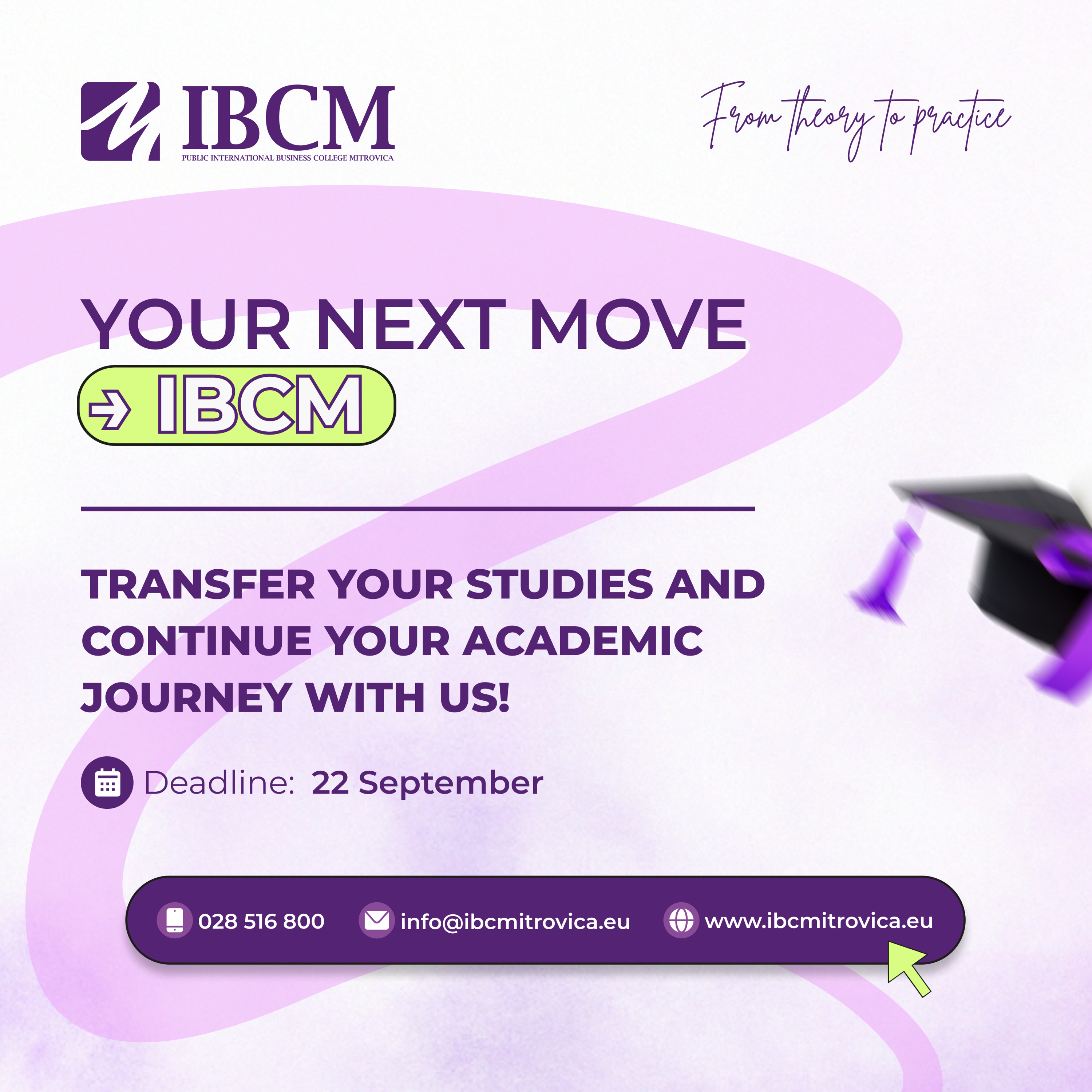 Transfer Your Studies at IBCM