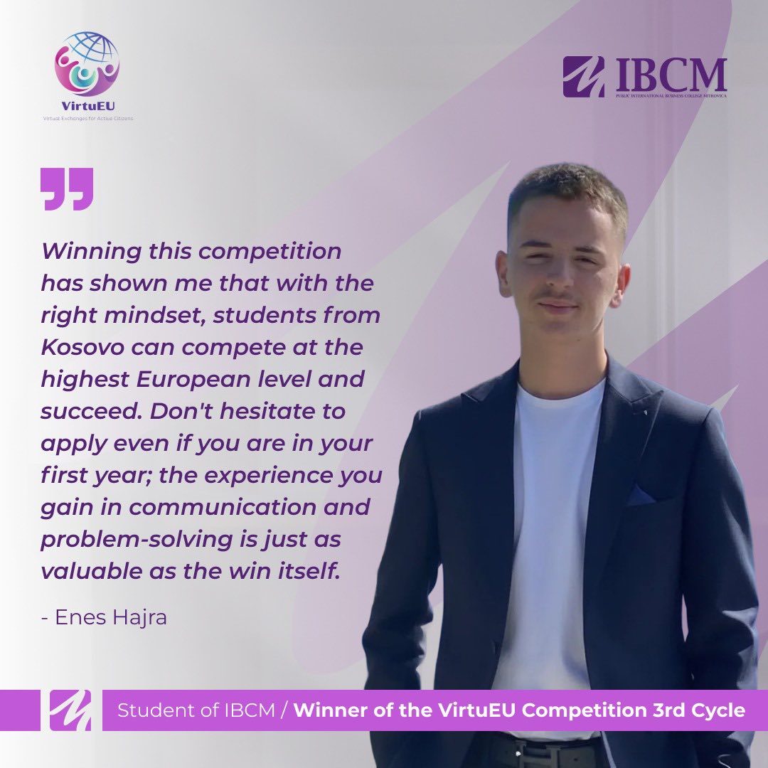IBCM Student Wins International VirtuEU Competition